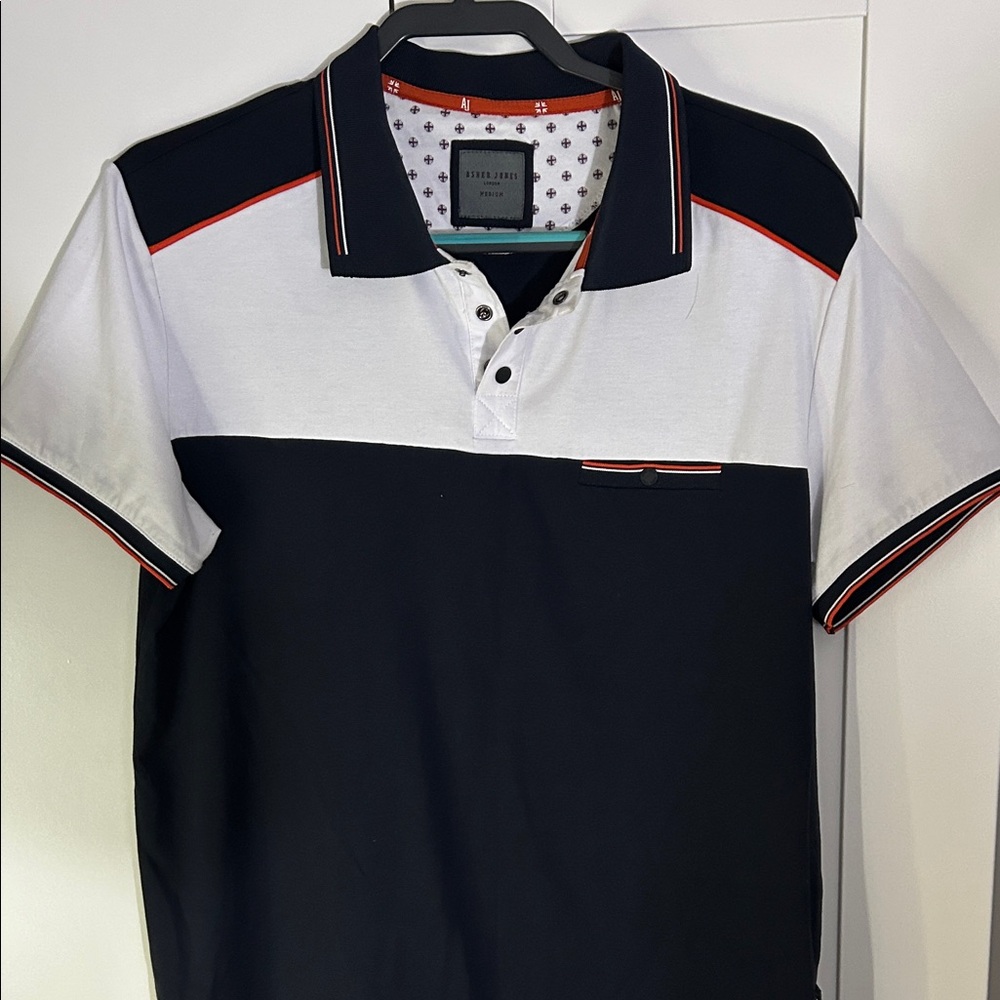 Stylish Black and White Polo Shirt